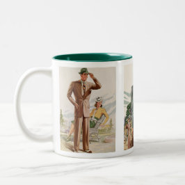 Neueste Männer-Stile 1940-41 Zwei-Tone-Kaffee-Tass Zweifarbige Tasse