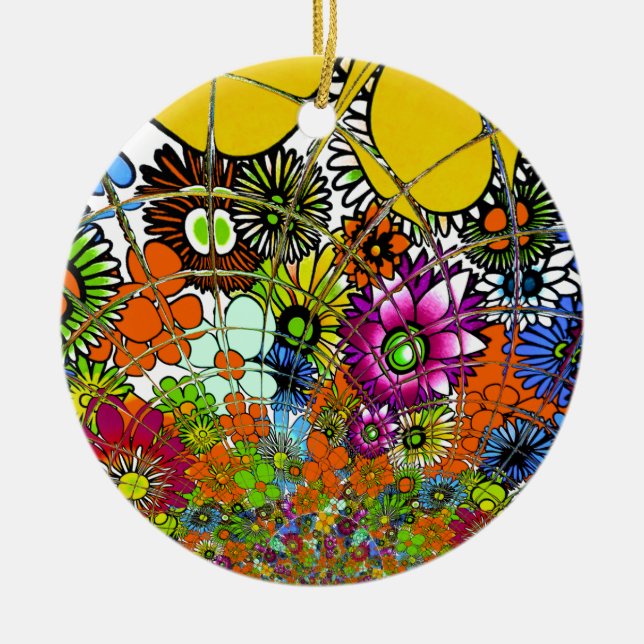 Neueste Phantastische Blumenmuster Design Kunst Keramik Ornament (Vorne)