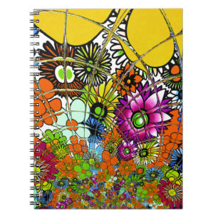 Neueste Phantastische Blumenmuster Design Kunst Notizblock
