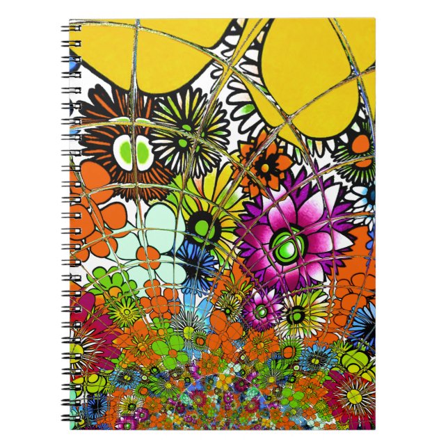 Neueste Phantastische Blumenmuster Design Kunst Notizblock (Vorderseite)