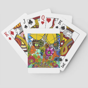 Neueste Phantastische Blumenmuster Design Kunst Spielkarten