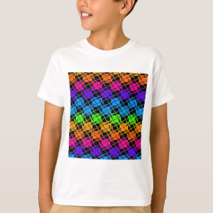 Neueste schöne Regenbogenfarben mit Schachbrettmus T-Shirt