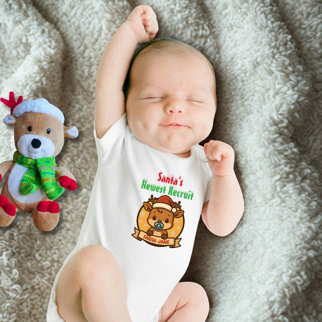 Neuester Rekrut des Weihnachtsmanns - Niedliche We Baby Strampler (Von Creator hochgeladen)