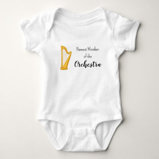 Neuestes Mitglied des Orchester Harfe Baby Bodysui Strampler