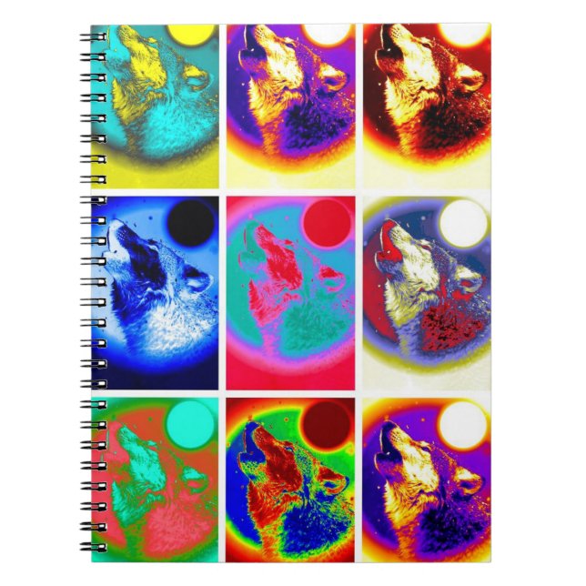 Neuf Carnet de portraits de loup Howling (Devant)