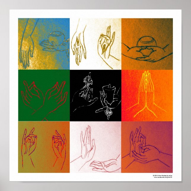 Neuf Mudras Poster A (Devant)
