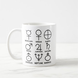 Neufassung des Pluto - 9 Planeten - Tasse