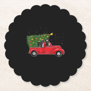 Neufundland auf rotem Lkw Weihnachtsgeschenk Untersetzer