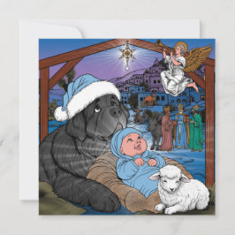 Neufundland Baby Jesus Feiertagskarte