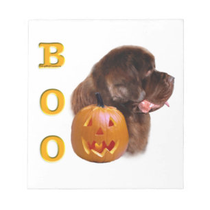 Neufundland Brown Halloween BOO Notizblock