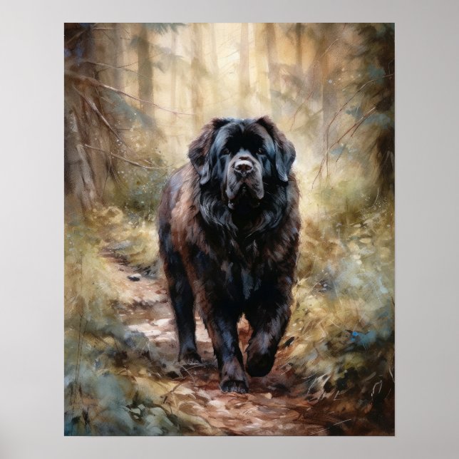 Neufundland Dog Art Print Poster (Vorne)