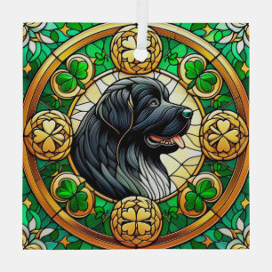 Neufundland Dog Celtic Glass Ornament Suncatcher Aus Glas