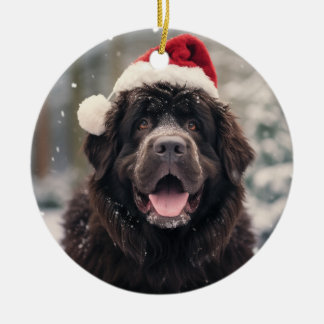 Neufundland Dog Christmas Keepake Keramik Ornament