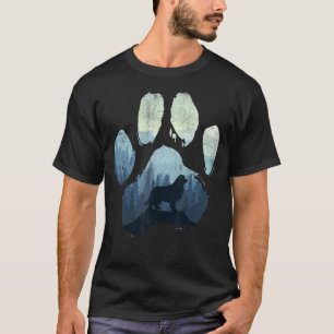 Neufundland Dog Paw Mama Vater Gebirge T-Shirt