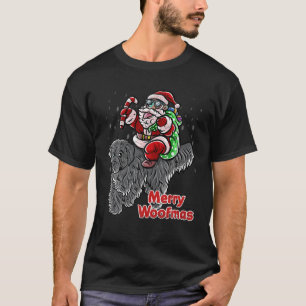 Neufundland Dog Santa Claus Hat Frohe Weihnachten  T-Shirt