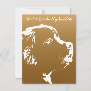 Neufundland Einladungen Personalisieren Hunde-RSVP