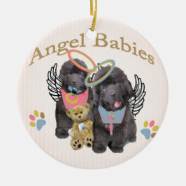 Neufundland-Engels-Babys Keramikornament