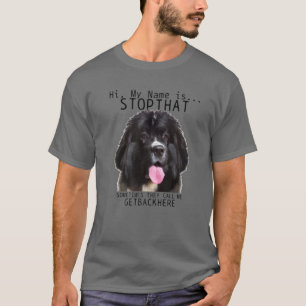 Neufundland Hallo, mein Name stoppt so Niedlichen  T-Shirt
