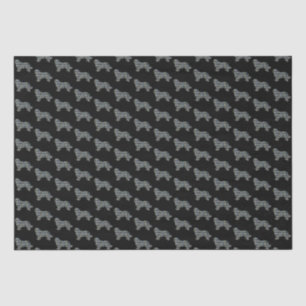 Neufundland Hund Gelb & Blau Grid Schwarz Seidenpapier