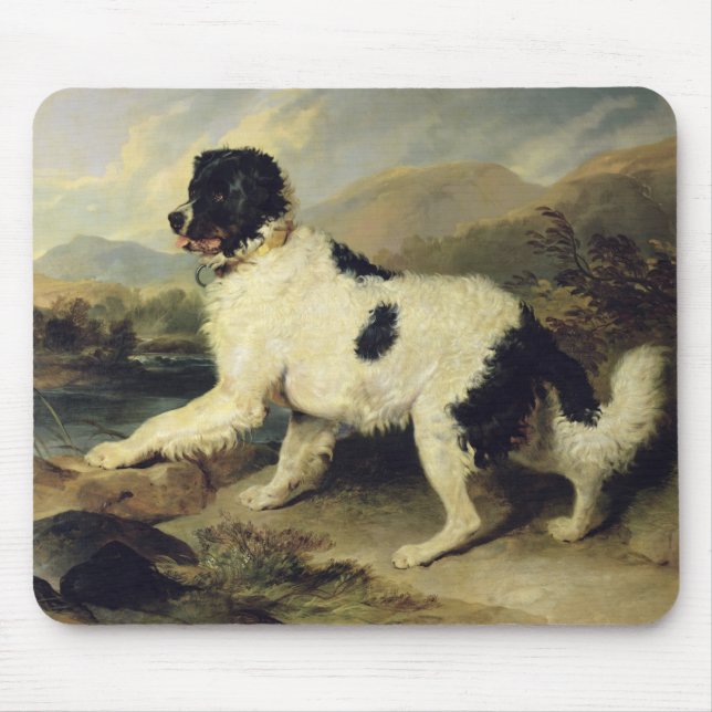 Neufundland Hund genannt Lion, 1824 (Öl auf Leinwa Mousepad (Vorne)