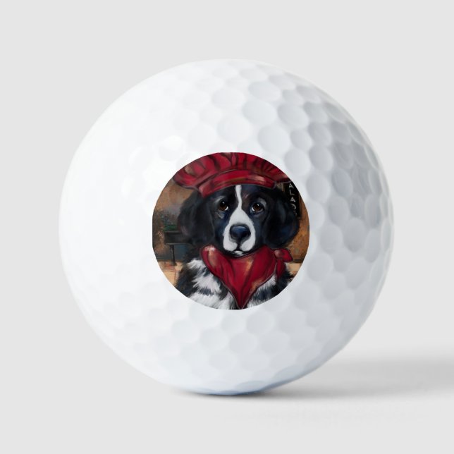 Neufundland-Hund Golfball (Vorderseite)