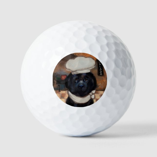 Neufundland-Hund Golfball (Vorderseite)