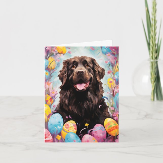 Neufundland Hund Happy Oaster Karte (Vorderseite)