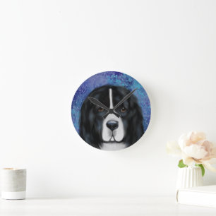 Neufundland-Hund Runde Wanduhr