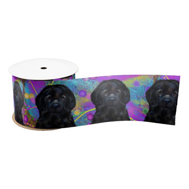 Neufundland-Hund Satinband (Spule)
