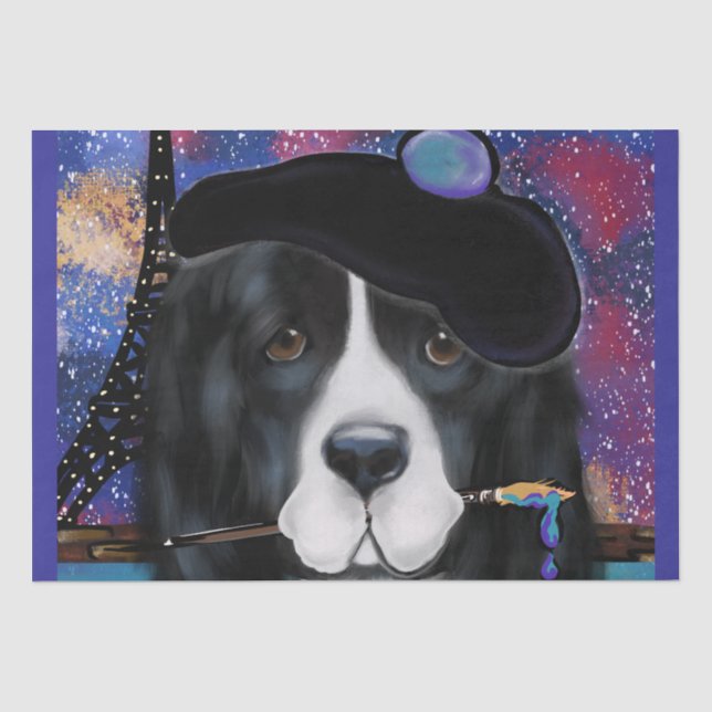 Neufundland-Hund Seidenpapier (Vorderseite)