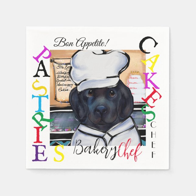 Neufundland-Hund Serviette (Vorderseite)