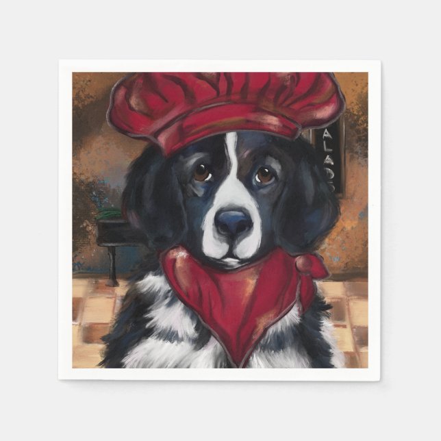 Neufundland-Hund Serviette (Vorderseite)