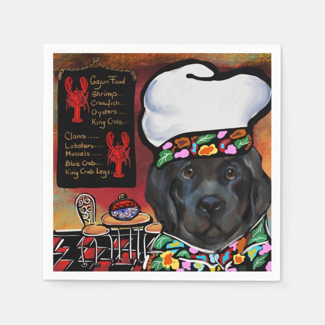 Neufundland-Hund Serviette (Vorderseite)