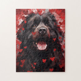 Neufundland-Hund-Valentinstag