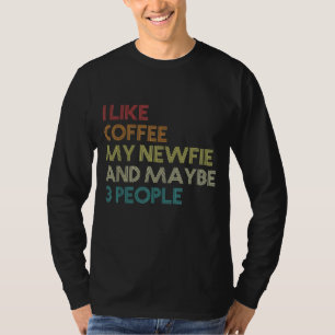 Neufundland Hunde Besitzer Kaffeeliebhaber Zitat V T-Shirt