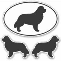 Neufundland Hunde Silhouetten Neuf Vinyl Stickers