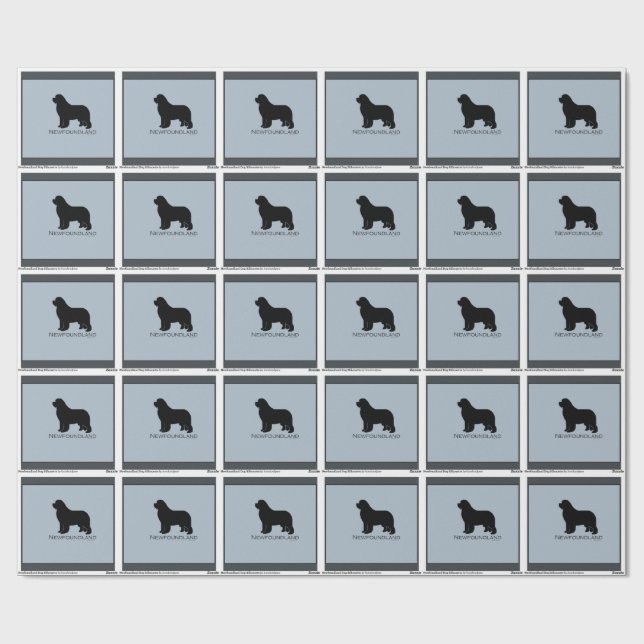 Neufundland-Hundegeschenkverpackung Geschenkpapier (Flach)