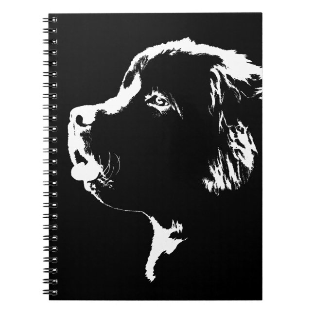 Neufundland-Hundenotizbuch-Hundegeschenk-Bücher Notizblock (Vorderseite)
