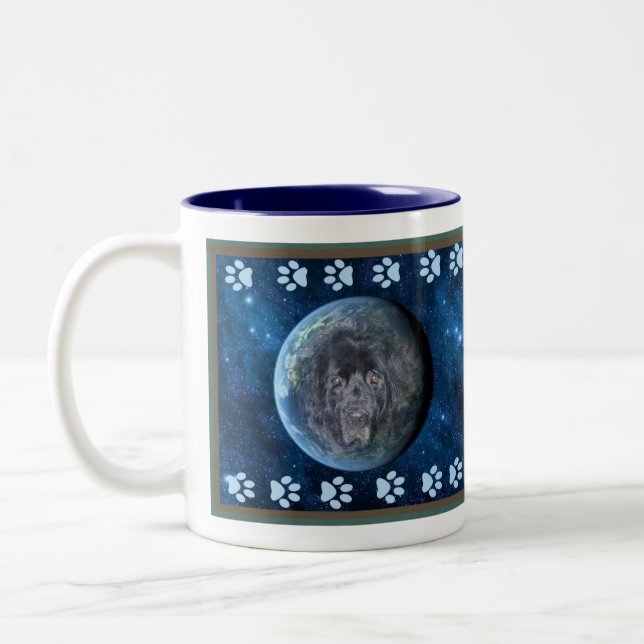 Neufundland-HundeTasse Zweifarbige Tasse (Links)