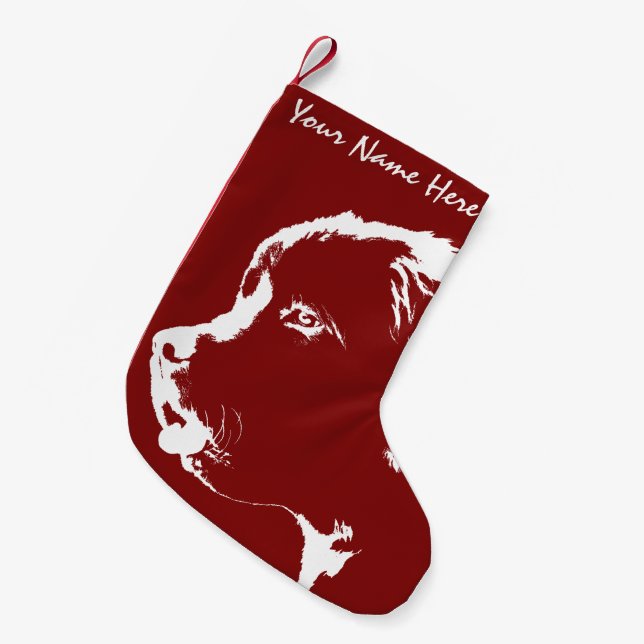 Neufundland-HundeweihnachtsStrumpf-HundeStrümpfe Kleiner Weihnachtsstrumpf (Vorderansicht (hängend))