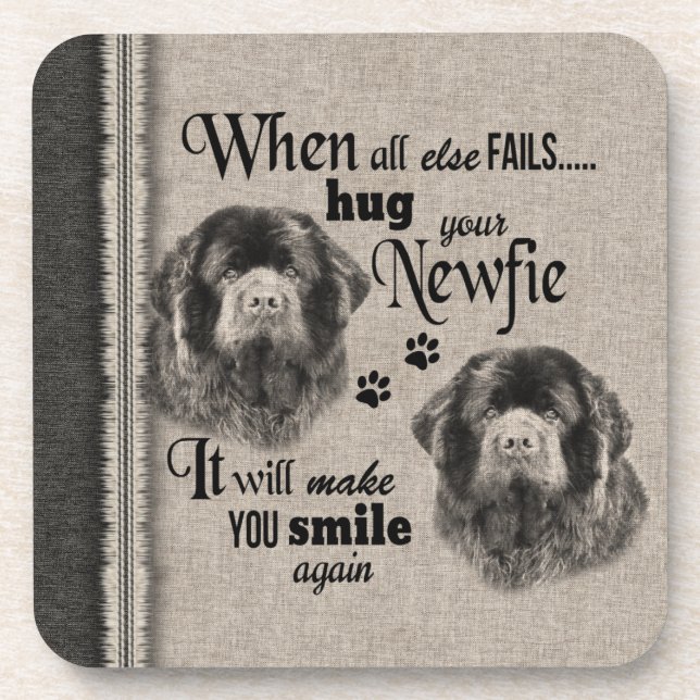 Neufundland-Kunst, wenn alles zitiert versage Getränkeuntersetzer (Vorderseite)