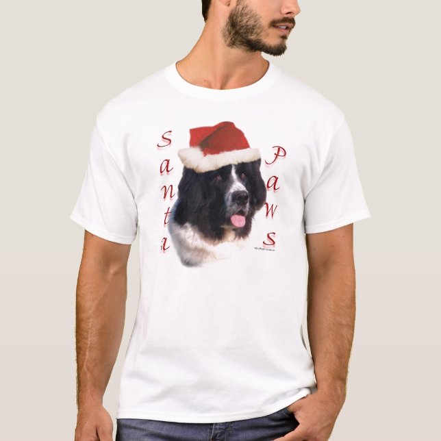 Neufundland (Landbesitzer) Santa Paws T-Shirt (Vorderseite)