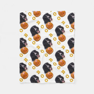 Neufundland Landseer Halloween Boo Fleecedecke