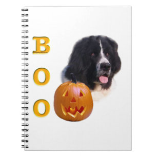 Neufundland Landseer Halloween Boo Notizblock