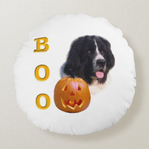 Neufundland Landseer Halloween Boo Rundes Kissen