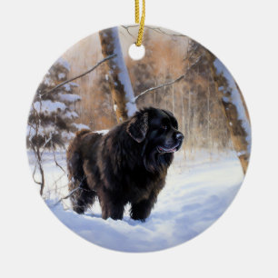 Neufundland Lass es schneien Weihnachten Keramik Ornament