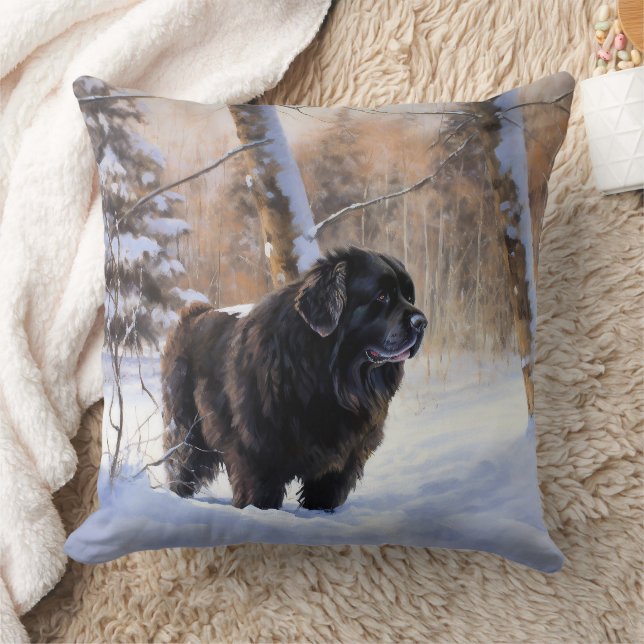 Neufundland Let It Snow Christmas Kissen (Decke)