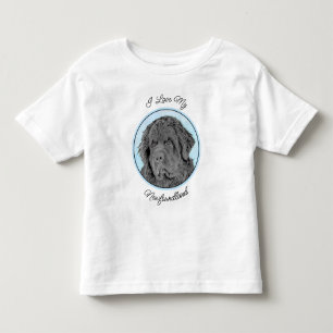 Neufundland Malerei - Niedliche Original Hunde Kun Kleinkind T-shirt