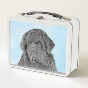 Neufundland-Malerei - Niedliche Original Hunde-Kun Metall Brotdose