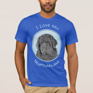 Neufundland Malerei - Niedliche Original Hunde Kun T-Shirt